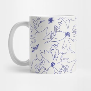 Purple linear flowers Mug